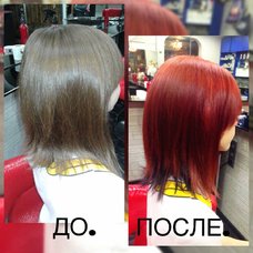 Окрашивание волос в красный цвет DAVINES м. Домодедовская ЮАО www.asta-la-vista.ru +7-926-953-33-91